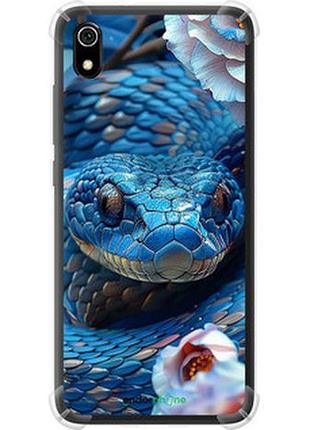 Чехол на xiaomi redmi 7a blue snake "6079sp-1716-2448"