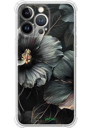 Чехол на iphone 13 pro черные цветы "6031sp-2372-2448"
