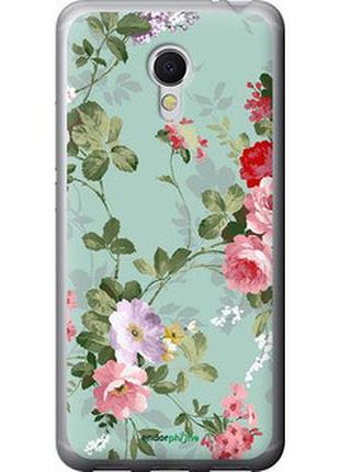Чехол на meizu mx6 цветочные обои 2 "862t-259-2448"