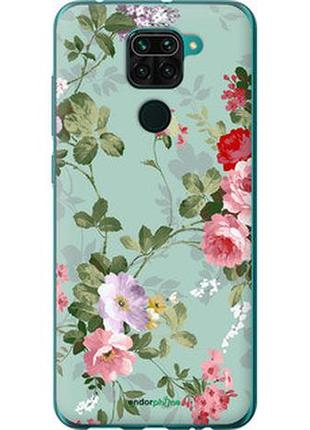 Чехол на xiaomi redmi note 9 цветочные обои 2 "862u-2017-2448"