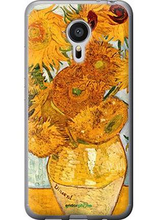 Чехол на meizu mx5 винсент ван гог. подсолнухи "162t-105-2448"
