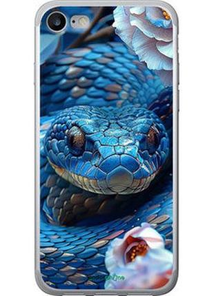 Чехол на iphone se 2022 blue snake "6079u-3737-2448"