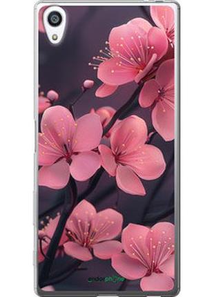 Чехол на sony xperia z5 premium e6883 пурпурная сакура "6075t-345-2448"