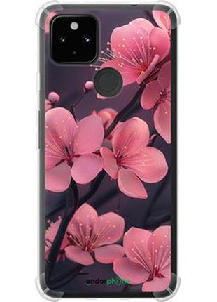 Чехол на google pixel 5a пурпурная сакура "6075sp-2286-2448"
