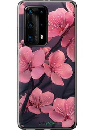 Чехол на huawei p40 pro plus пурпурная сакура "6075u-1917-2448"