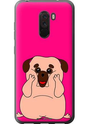 Чехол на xiaomi pocophone f1 весёлый мопс "4908t-1556-2448"