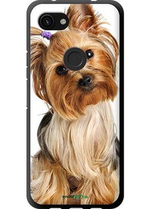 Чехол на google pixel 3a йоркширский терьер с хвостиком "930b-1700-2448"