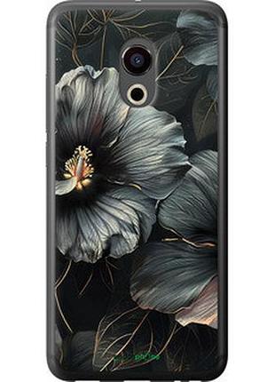 Чохол на meizu pro 6 чорні квіти "6031u-293-2448"