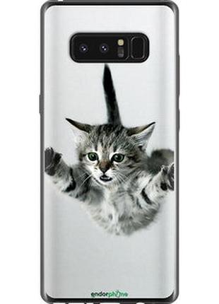 Чехол на samsung galaxy note 8 летящий котёнок "2322t-1020-2448"