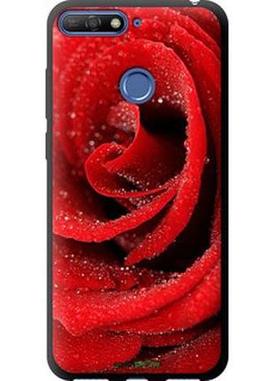 Чехол на huawei honor 7c красная роза "529b-1411-2448"
