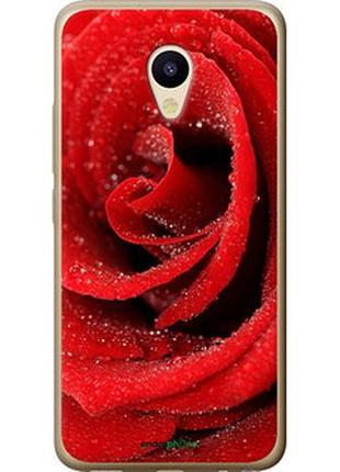Чехол на meizu m5 красная роза "529t-420-2448"