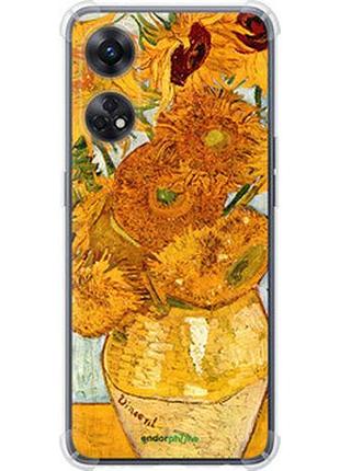 Чехол на oppo reno8 t винсент ван гог. подсолнухи "162sp-2969-2448"