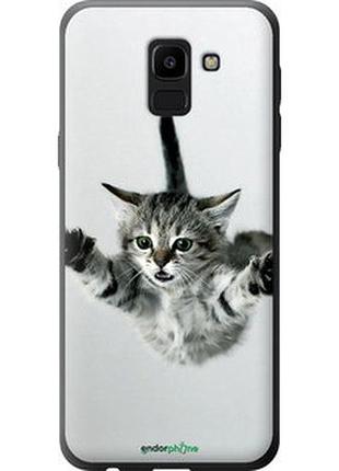 Чехол на samsung galaxy j6 2018 летящий котёнок "2322t-1486-2448"