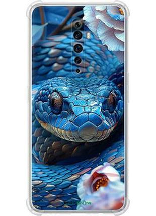 Чехол на oppo reno 2z blue snake "6079sp-1867-2448"