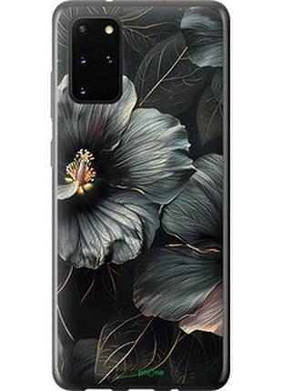 Чехол на samsung galaxy s20 plus черные цветы "6031u-1822-2448"