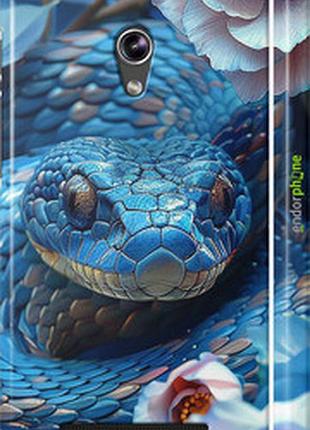 Чехол на asus zenfone 5 blue snake "6079m-81-2448"