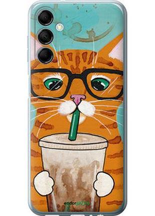 Чехол на samsung galaxy m14 m146b зеленоглазый кот в очках "4054u-3038-2448"