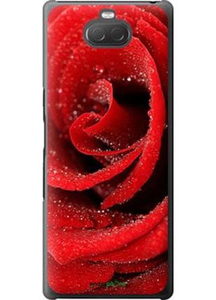 Чехол на sony xperia 10 plus i4213 красная роза "529t-1690-2448"
