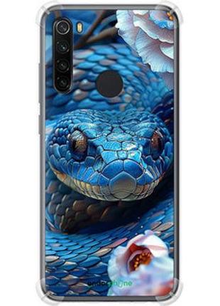 Чехол на xiaomi redmi note 8 blue snake "6079sp-1787-2448"