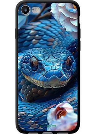 Чехол на iphone se 2022 blue snake "6079b-3737-2448"