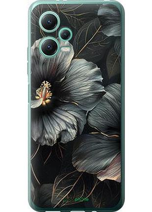 Чехол на xiaomi poco x5 5g черные цветы "6031u-3016-2448"