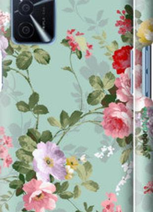 Чехол на oppo a54s цветочные обои 2 "862m-3473-2448"