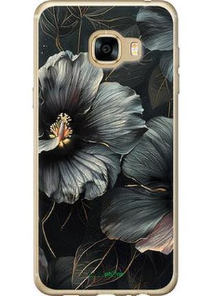 Чохол на samsung galaxy c5 c5000 чорні квіти "6031t-301-2448"