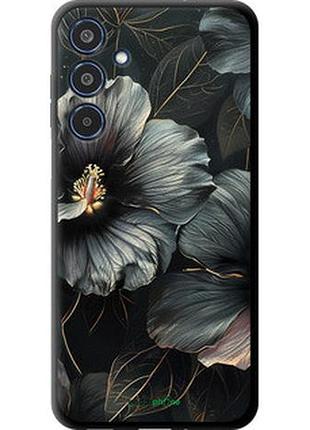 Чехол на samsung galaxy m35 5g черные цветы "6031b-3738-2448"