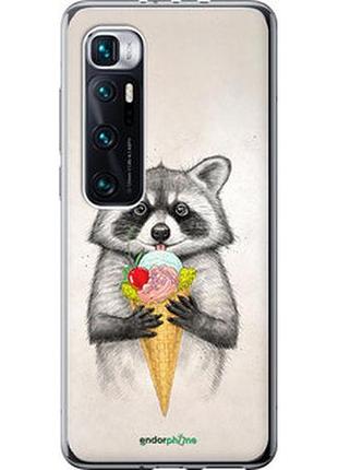 Чехол на xiaomi mi 10 ultra енотик с мороженым "4602t-2064-2448"