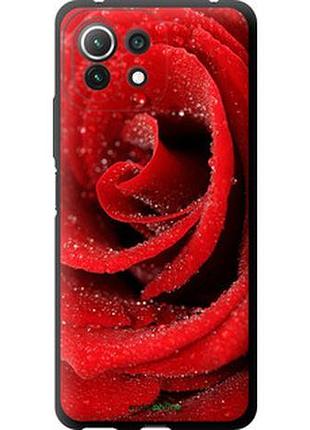 Чехол на xiaomi mi 11 lite красная роза "529b-2281-2448"