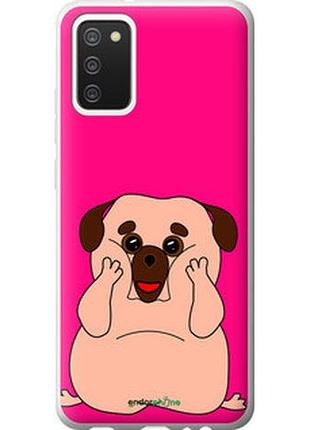 Чохол на samsung galaxy a02s a025f веселий мопс "4908u-2203-2448"