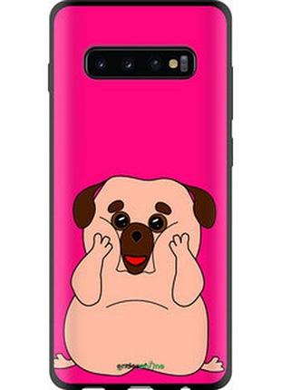 Чехол на samsung galaxy s10 plus весёлый мопс "4908b-1649-2448"