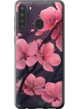 Чохол на samsung galaxy a21 пурпурова сакура "6075u-1841-2448"