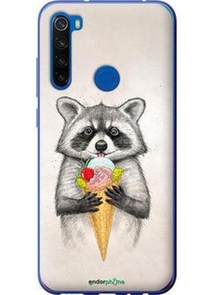 Чехол на xiaomi redmi note 8t енотик с мороженым "4602u-1818-2448"