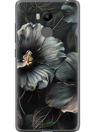 Чохол на xiaomi redmi 4 prime чорні квіти "6031u-437-2448"