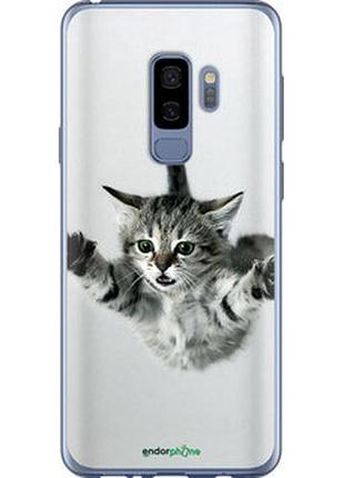 Чехол на samsung galaxy s9 plus летящий котёнок "2322u-1365-2448"