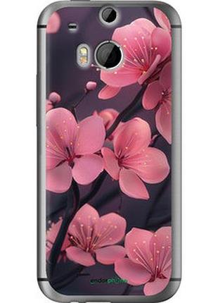 Чехол на htc one m8 пурпурная сакура "6075u-30-2448"