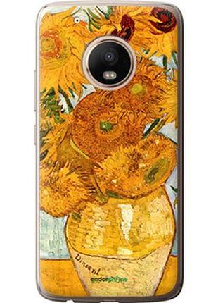Чохол на motorola moto g5 plus вінсент ван гог. соняшники "162t-1038-2448"