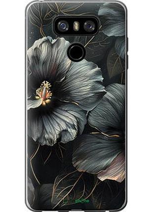 Чохол на lg g6 чорні квіти "6031u-836-2448"