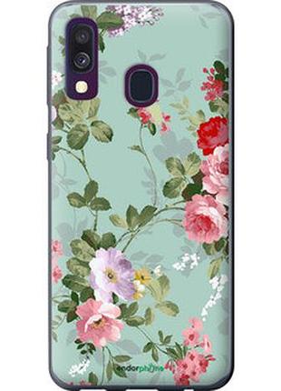 Чехол на samsung galaxy a40 2019 a405f цветочные обои 2 "862t-1672-2448"