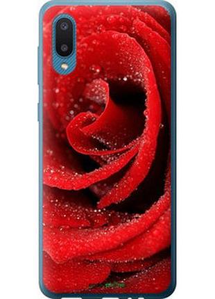 Чехол на samsung galaxy a02 a022g красная роза "529u-2260-2448"