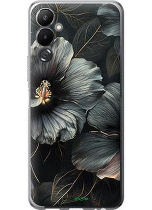Чохол на tecno pova 4 lg7n чорні квіти "6031u-2967-2448"