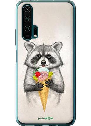 Чехол на huawei honor 20 pro енотик с мороженым "4602t-1702-2448"