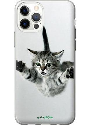 Чехол на iphone 12 pro летящий котёнок "2322u-2052-2448"