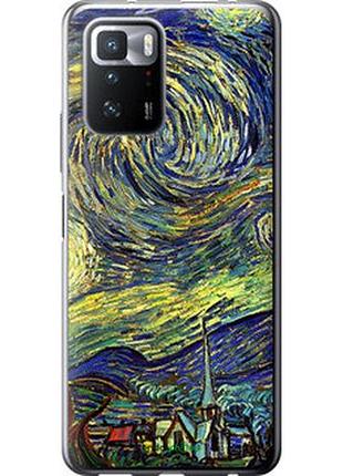 Чехол на xiaomi redmi note 10 pro 5g винсент ван гог. звёздная ночь "163u-3333-2448"