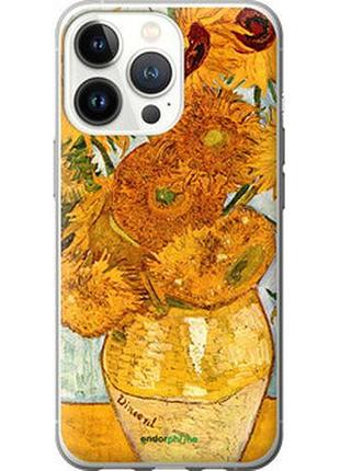 Чехол на iphone 13 pro винсент ван гог. подсолнухи "162u-2372-2448"