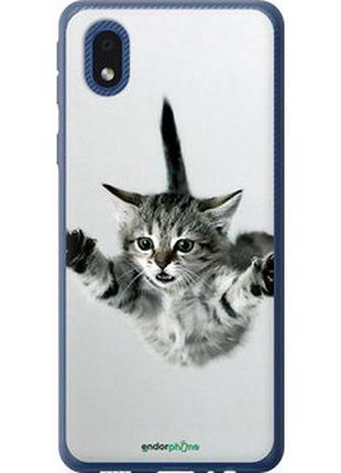 Чехол на samsung galaxy a01 core a013f летящий котёнок "2322u-2065-2448"