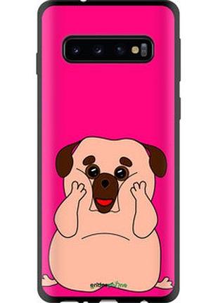 Чохол на samsung galaxy s10 веселий мопс "4908b-1640-2448"