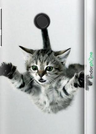 Чехол на huawei honor 7c pro летящий котёнок "2322m-2070-2448"