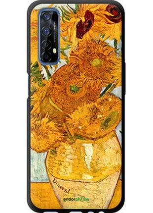 Чехол на realme 7 винсент ван гог. подсолнухи "162b-2081-2448"